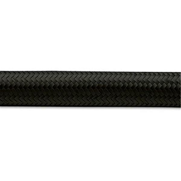 Vibrant 6 AN x 5 ft. Roll Nylon Braided Flex Hose - Black V32-11986
